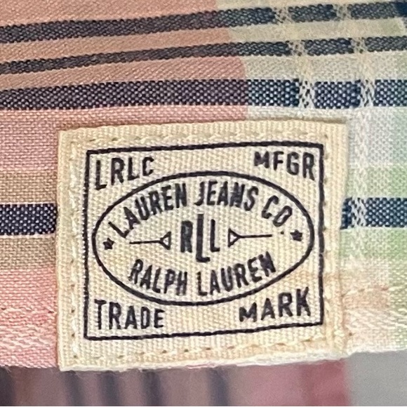 LRL Ralph LAUREN JEANS CO. Pink Plaid Shirt size: S - Picture 8 of 9